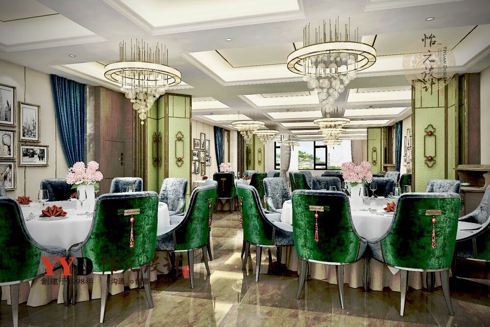 #轻奢时尚风格餐饮酒店设计案例#散座大厅设计极具亲和舒适氛围#聚会首选之所